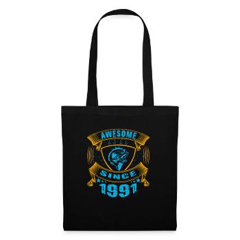 Génial depuis 1991. Angel, l’anniversaire d’un pêcheur - Sac en tissu - noir - Devant
