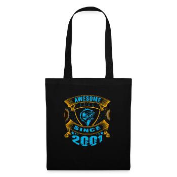 Awesome since 2001. Angel, Angler's birthday - Tote Bag - black - Front