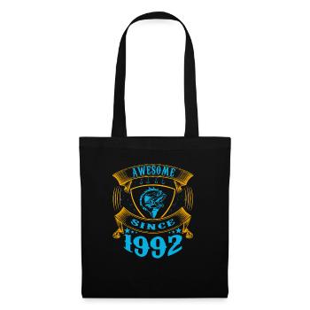 Awesome since 1992. Angel, Angler's birthday - Tote Bag - black - Front