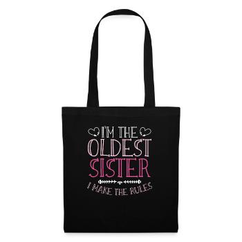 In The Oldest Sister I Make The Rules siblings - Tote Bag - black - Front