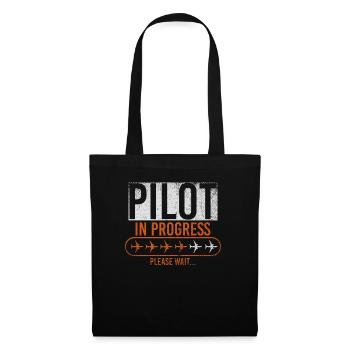 Pilot In Progress Please Wait Loading Plane - Stoffbeutel - Schwarz - Vorne