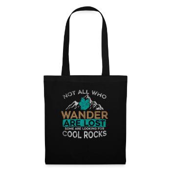 Not All Who Wander Are Lost Some Are Looking - Stoffbeutel - Schwarz - Vorne