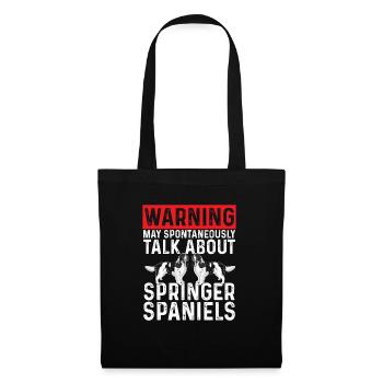 English Springer Spaniel Dog - Tote Bag - black - Front