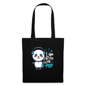 K-Pop Panda - Sac en tissu - noir - Devant