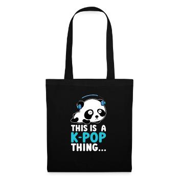 K-Pop Panda - Sac en tissu - noir - Devant