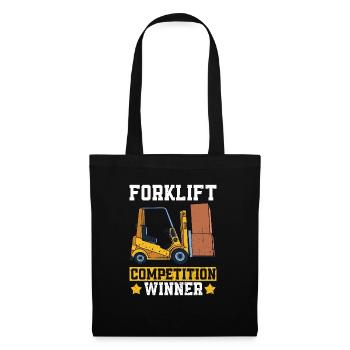 Conducteur de chariot élévateur - Sac en tissu - noir - Devant
