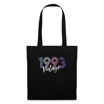 30 ans né en 1993 rétro 30e anniversaire - Sac en tissu - noir - Devant