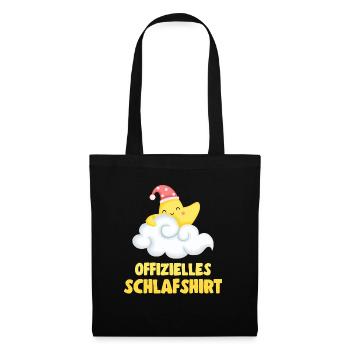 Offizielles Schlafshirt Stern Schlafen Kinder - Stoffbeutel - Schwarz - Vorne