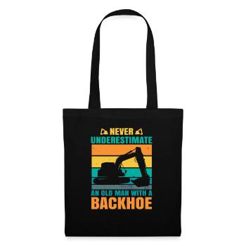 Conducteur d’excavatrice Conducteur d’excavatrice Cadeaux Hommes Construction - Sac en tissu - noir - Devant
