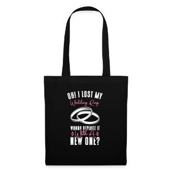 Couple Relationship Wedding Ring Pick Up Lines - Tote Bag - black - Front
