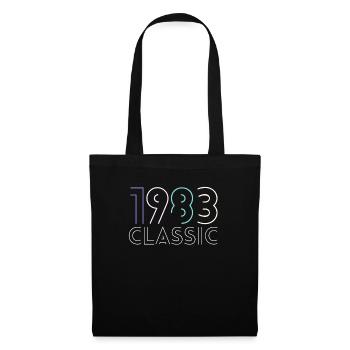 40 ans né en 1983 rétro 40e anniversaire - Sac en tissu - noir - Devant