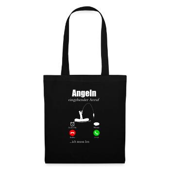 Fishing Fishing Fisher Fishing Rod Carp Rod Fish - Tote Bag - black - Front