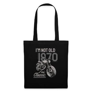 Je ne suis pas vieux, je suis classique. Anniversaire motard 1970 - Sac en tissu - noir - Devant