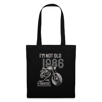 I'm Not Old I'm Classic. Biker Geburtstag 1986 - Stoffbeutel - Schwarz - Vorne