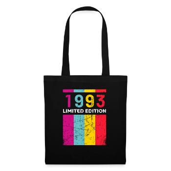 30 ans né en 1993 rétro 30e anniversaire - Sac en tissu - noir - Devant