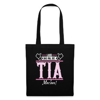 Tia Geschenkidee Geschenk Geburtstag - Stoffbeutel - Schwarz - Vorne