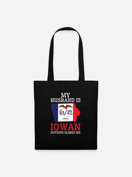 Nichts macht mir Angst Iowan Ehemann Iowa - Stoffbeutel - Schwarz