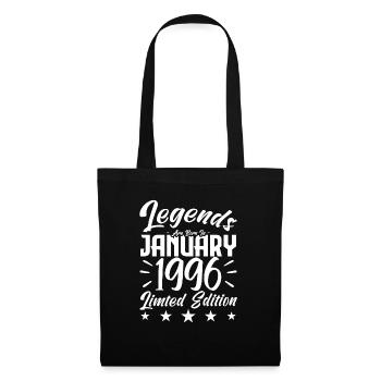 Born in January 1996. Birthday gift. - Tote Bag - black - Front