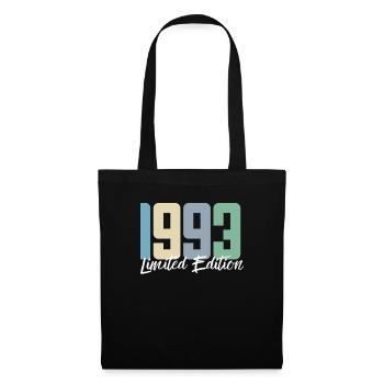 30 ans né en 1993 rétro 30e anniversaire - Sac en tissu - noir - Devant