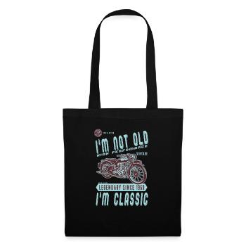 Je ne suis pas vieux, je suis classique. Anniversaire motard 1960 - Sac en tissu - noir - Devant