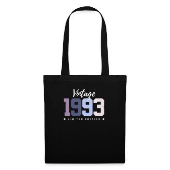 30 ans né en 1993 rétro 30e anniversaire - Sac en tissu - noir - Devant