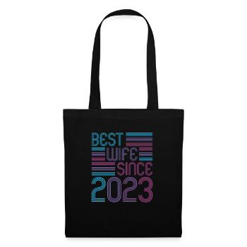 Meilleure épouse depuis 2023 1er anniversaire de mariage - Sac en tissu - noir - Devant