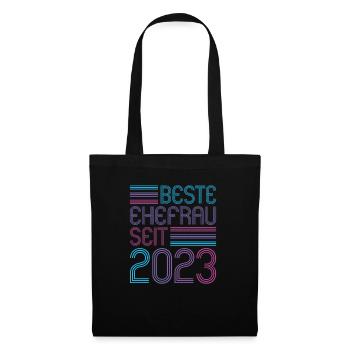 Meilleure épouse depuis 2023 1er anniversaire de mariage - Sac en tissu - noir - Devant
