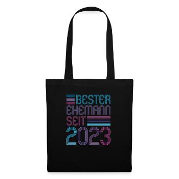 Meilleur mari depuis 2023 1er anniversaire de mariage - Sac en tissu - noir - Devant