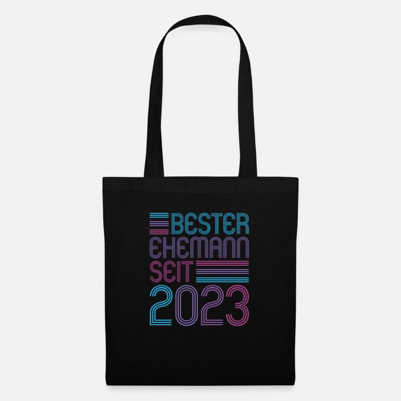 bester Ehemann seit 2023 1.Hochzeitstag - Stoffbeutel - Schwarz