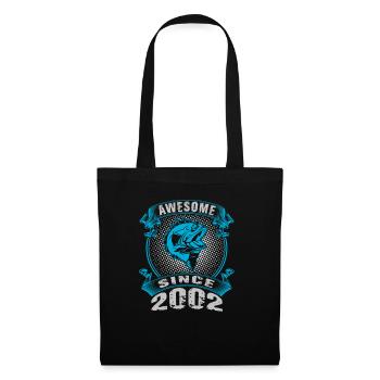Awesome since 2002. Angel, Angler's birthday - Tote Bag - black - Front