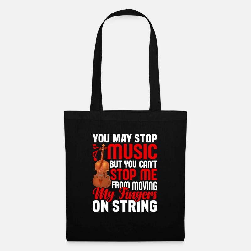 Me From Moving My Fingers On String - Violine - Stoffbeutel - Schwarz