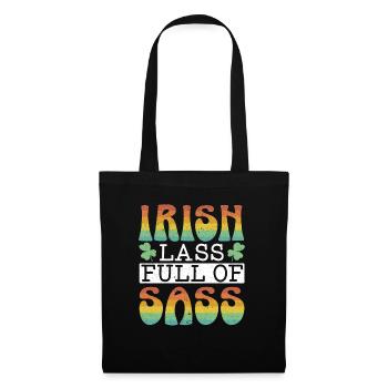 Irish Lass Full Of Sass Shamrock St. Patricks Day - Tote Bag - black - Front