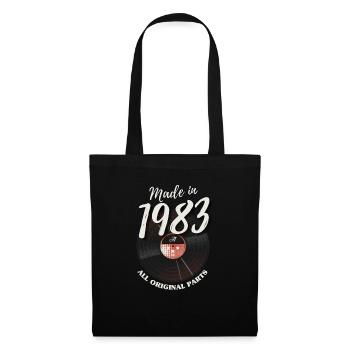 40 ans né en 1983 rétro 40e anniversaire - Sac en tissu - noir - Devant