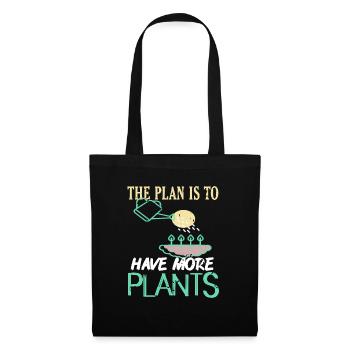 The Plan Is To Have More Plants Retro Gardener - Tote Bag - black - Front