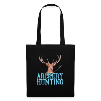 Retro Vintage Game Archery Hunting T-Shirt - Tote Bag - black - Front
