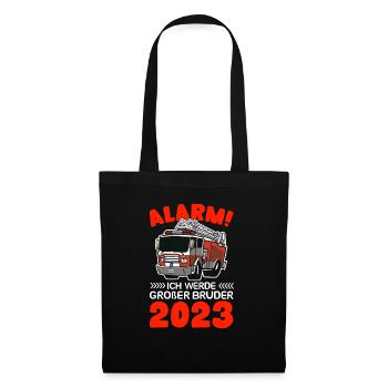 Alarm! Ich Werde Großer Bruder 2023 - Stoffbeutel - Schwarz - Vorne