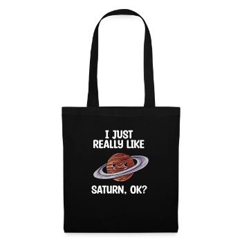 Saturn - Stoffbeutel - Schwarz - Vorne