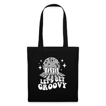 Retro Groovy Club Vintage Party Funny Disco Ball - Tote Bag - black - Front