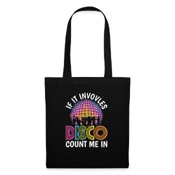 Disco Fever Lifes Groovy Vintage Retro Party Club - Stoffbeutel - Schwarz - Vorne