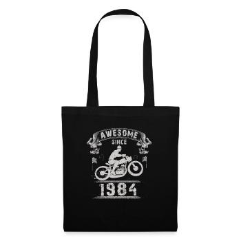Awesome since 1984, Biker 39. Geburtstag - Stoffbeutel - Schwarz - Vorne