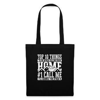 agent immobilier agent immobilier cadeau cadeau - Sac en tissu - noir - Devant