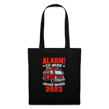 Alarm! Ich Werde Großer Bruder 2023 - Stoffbeutel - Schwarz - Vorne