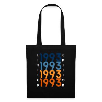 30 ans né en 1993 rétro 30e anniversaire - Sac en tissu - noir - Devant