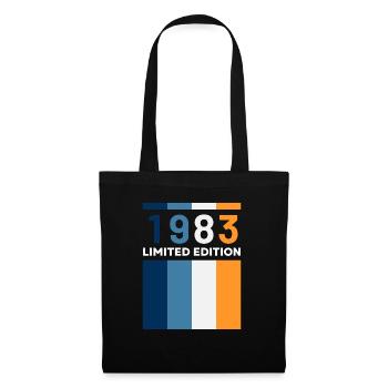 40 ans né en 1983 rétro 40e anniversaire - Sac en tissu - noir - Devant