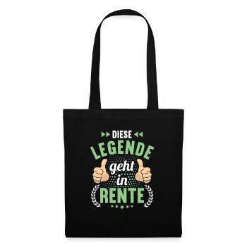 Rentnerin 2023 Rente 2023 Rentner 2023 - Stoffbeutel - Schwarz - Vorne