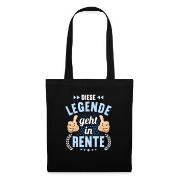 Rentnerin 2023 Rente 2023 Rentner 2023 - Stoffbeutel - Schwarz - Vorne