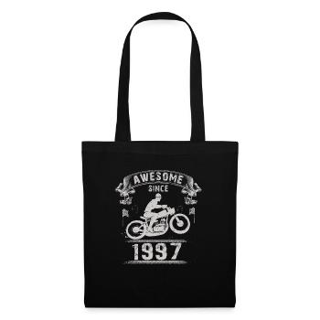 Awesome since 1997, Biker 26. Geburtstag - Stoffbeutel - Schwarz - Vorne