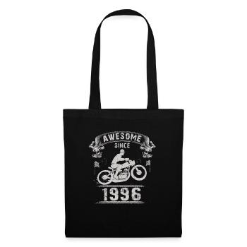 Awesome since 1996, Biker 27. Geburtstag - Stoffbeutel - Schwarz - Vorne