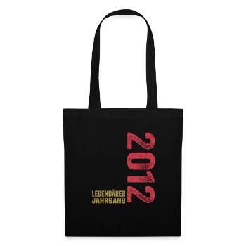 11 Jahre Legendärer Jahrgang 2012 11. Geburtstag - Stoffbeutel - Schwarz - Vorne