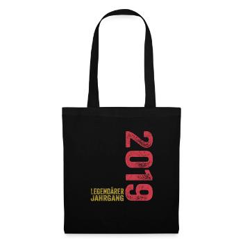 4 Jahre Legendärer Jahrgang 2019 4. Geburtstag - Stoffbeutel - Schwarz - Vorne